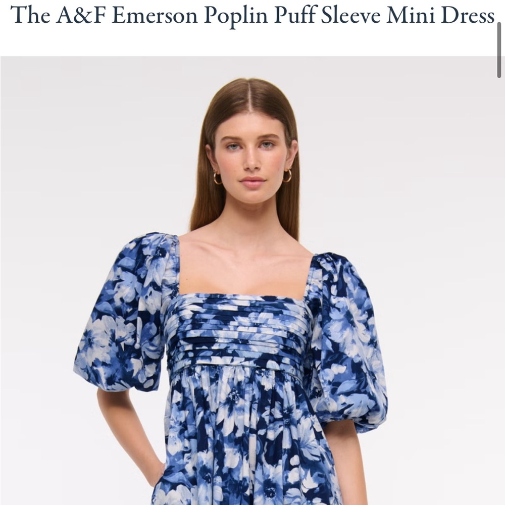 Abercrombie & Fitch Blue Floral Mini Dress